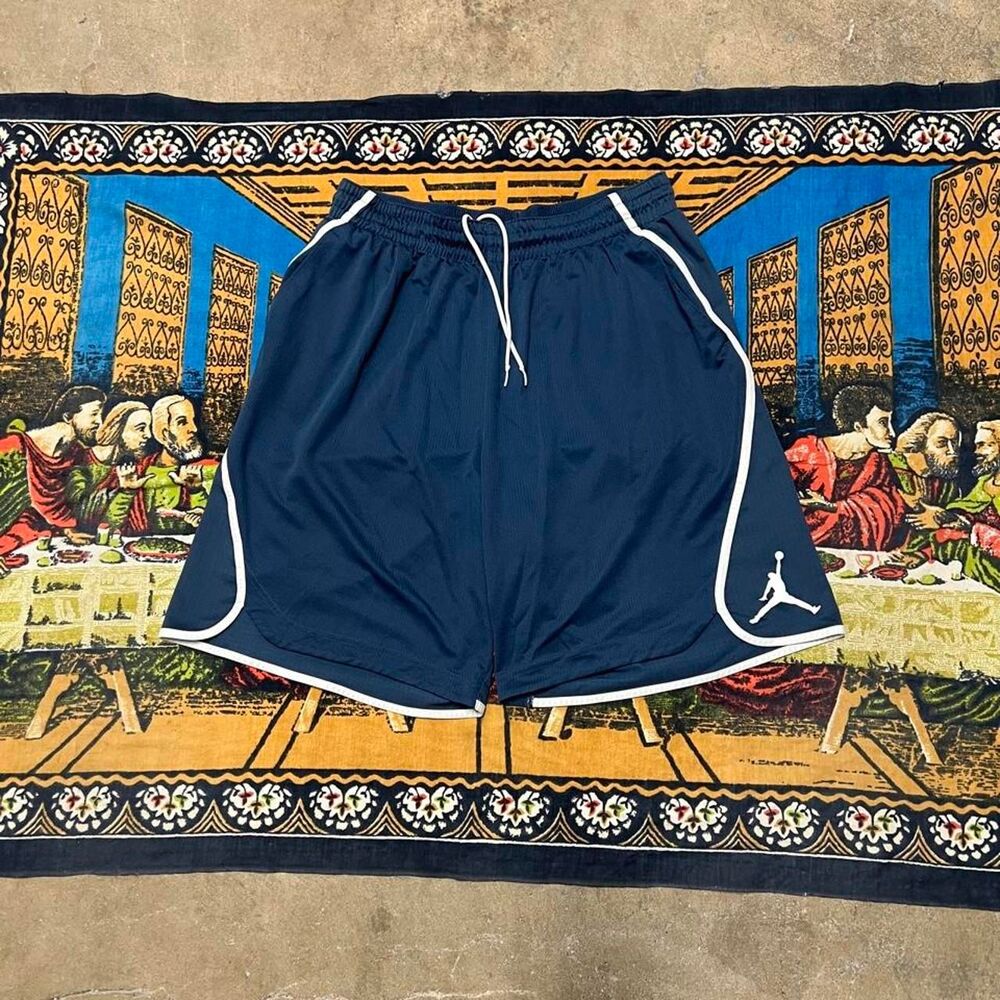 Blue Nike Air Jordan basketball shorts Size XXXL 3XL 10" inseam sportswear gym